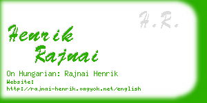 henrik rajnai business card